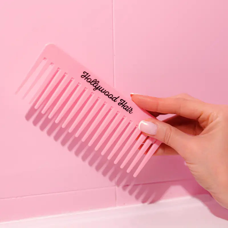 A wide comb for combing all types of hair