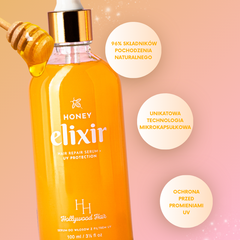 HONEY ELIXIR, SERUM DO WŁOSÓW NA BAZIE EKSTRAKTU MIODOWEGO Z OCHRONĄ UV 100 ml