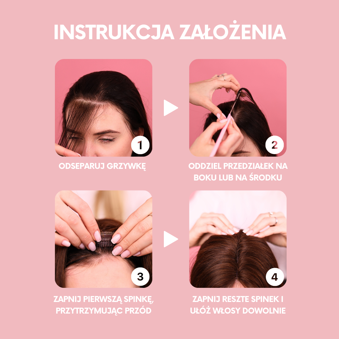 TOPPER NATURALNY CLIP IN DO ZAGĘSZCZANIE WŁOSÓW #1 GŁĘBOKA CZERŃ