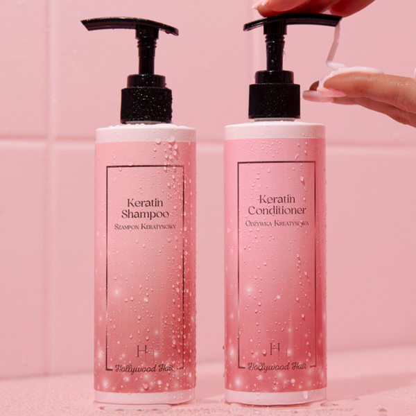 Keratin Hair Kit – Shampoo and Conditioner with Hydrolyzed Keratin | Hollywood Hair