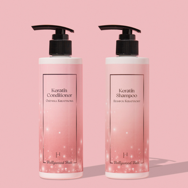Keratin Hair Kit – Shampoo and Conditioner with Hydrolyzed Keratin | Hollywood Hair
