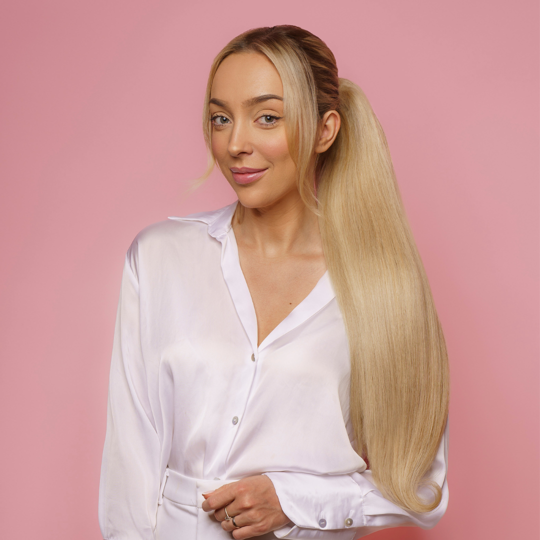 KUCYK NATURALNY 50-70 CM #24B NATURALNY CIEPŁY BLOND