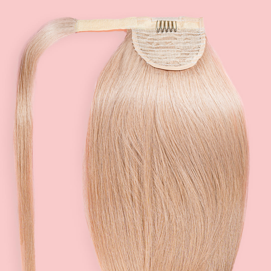 KUCYK NATURALNY 50-70 CM #18 ŚREDNI CIEPŁY BLOND