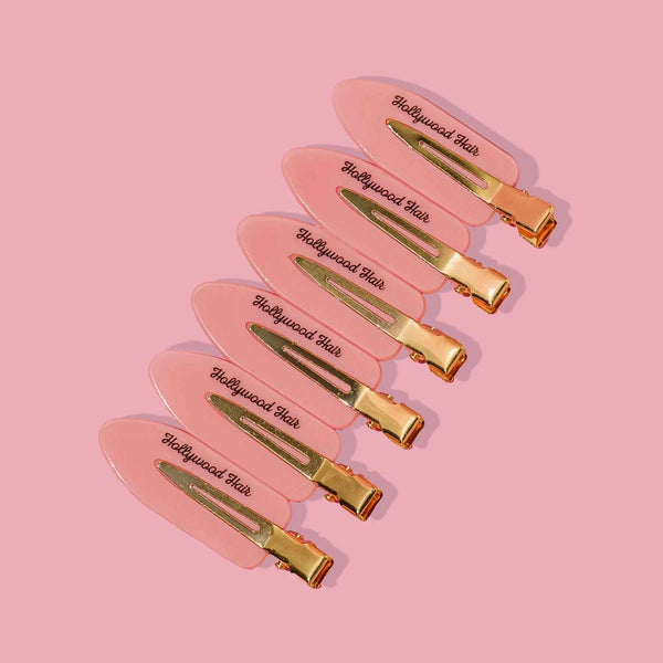 Hollywood Hair HH Clips – Silikonowe Spinki do Włosów Rose Gold (6 szt.)