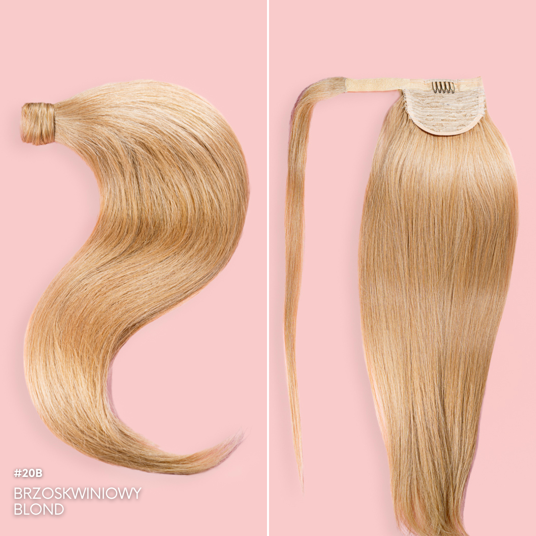 KUCYK NATURALNY 50-70 CM #20 BRZOSKWINIOWY BLOND