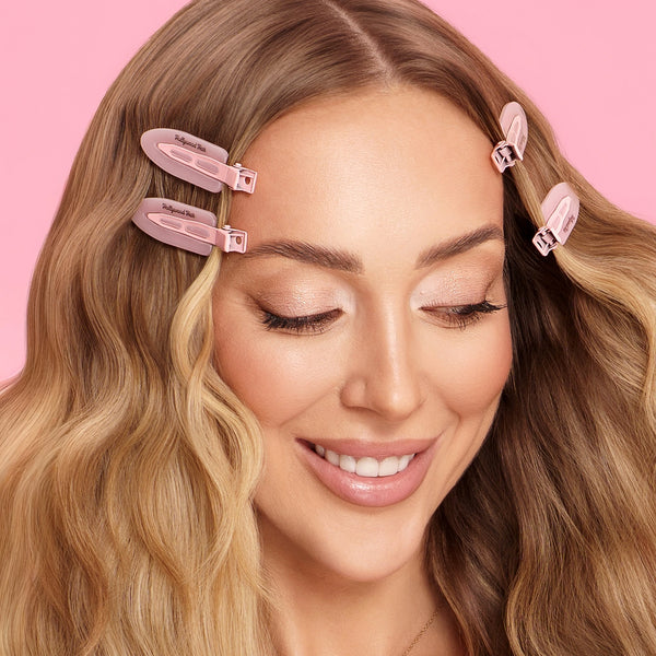 Hollywood Hair HH Clips – Silikonowe Spinki do Włosów Barbie Pink (6 szt.)